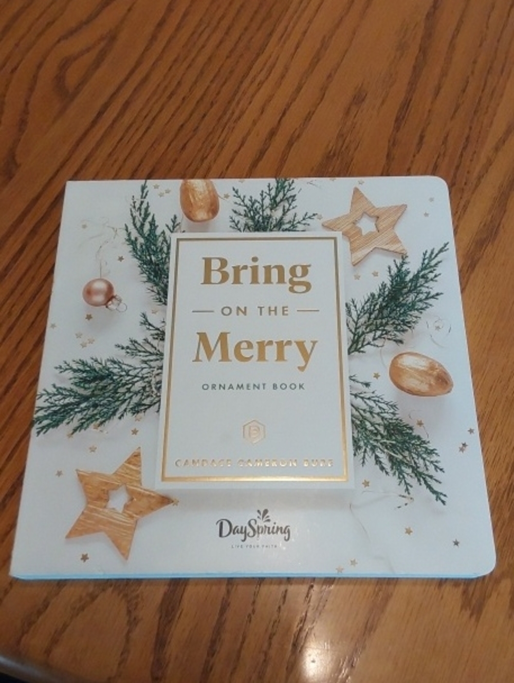 DaySpring 'Bring on the Merry' Ornament Book - White & Gold